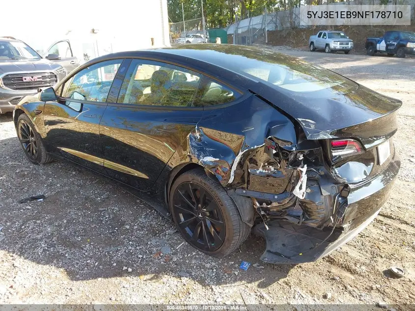 2022 TESLA MODEL 3 VIN 5YJ3E1EB9NF178710 — фото 3