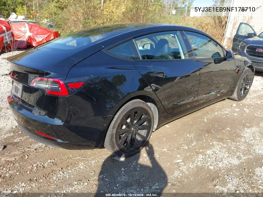 2022 TESLA MODEL 3 VIN 5YJ3E1EB9NF178710 — фото 4