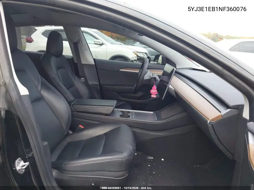 2022 TESLA MODEL 3 VIN 5YJ3E1EB1NF360076 — фото 5