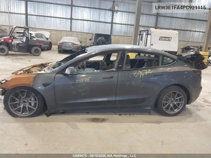 2023 TESLA MODEL 3 VIN LRW3E1FA4PC921115 — фото 15