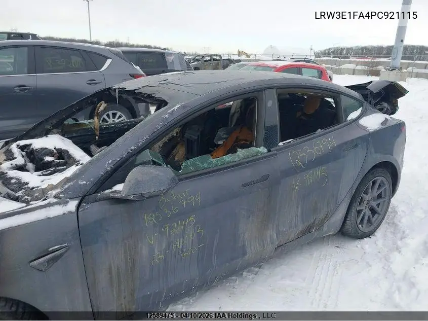 2023 TESLA MODEL 3 VIN LRW3E1FA4PC921115 — фото 19
