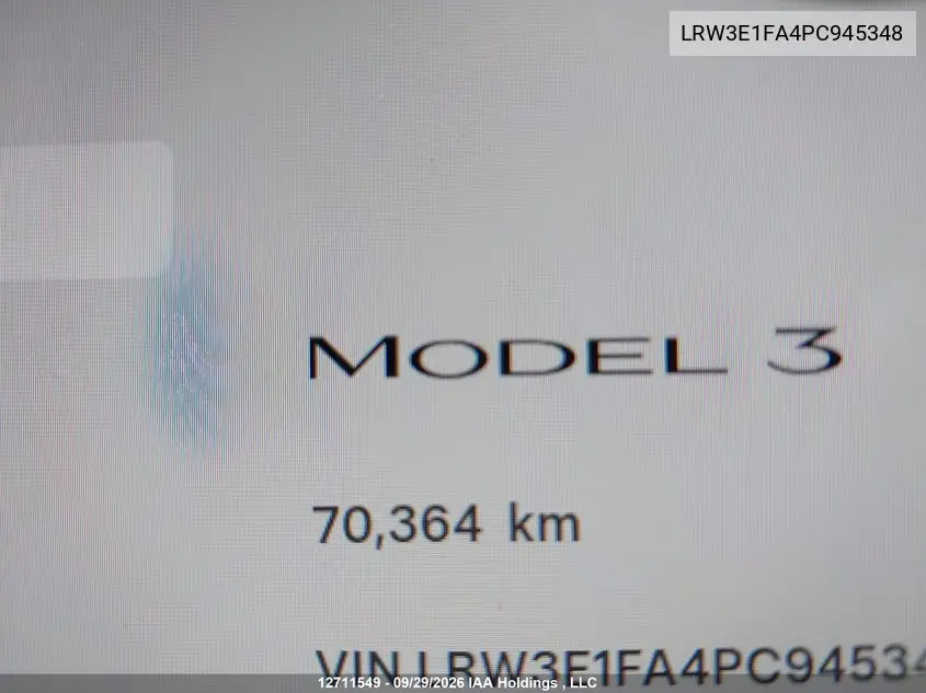 2023 TESLA MODEL 3 VIN LRW3E1FA4PC945348 — фото 16