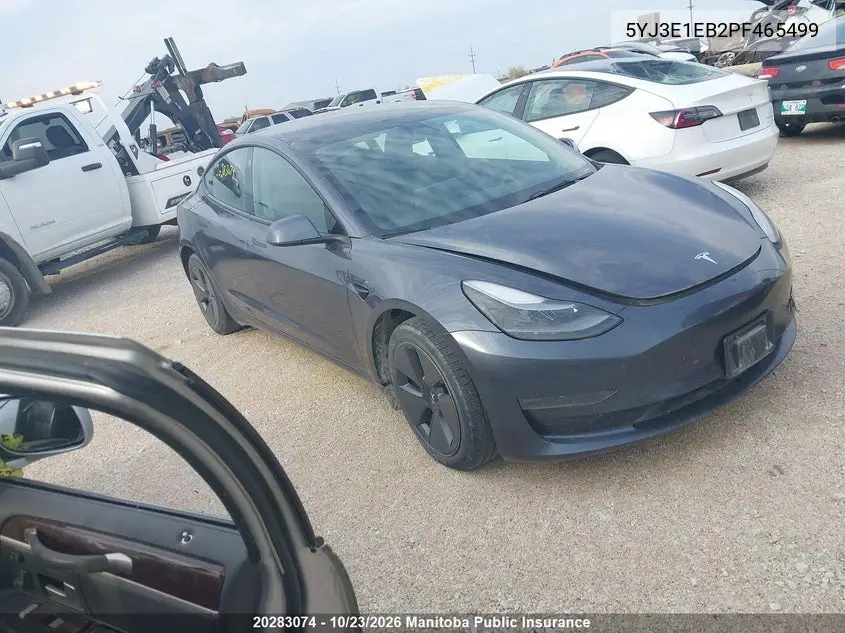 TESLA MODEL 3 2023, VIN 5YJ3E1EB2PF465499