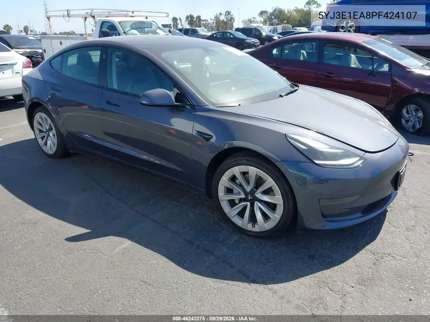 TESLA MODEL 3 2023, VIN 5YJ3E1EA8PF424107