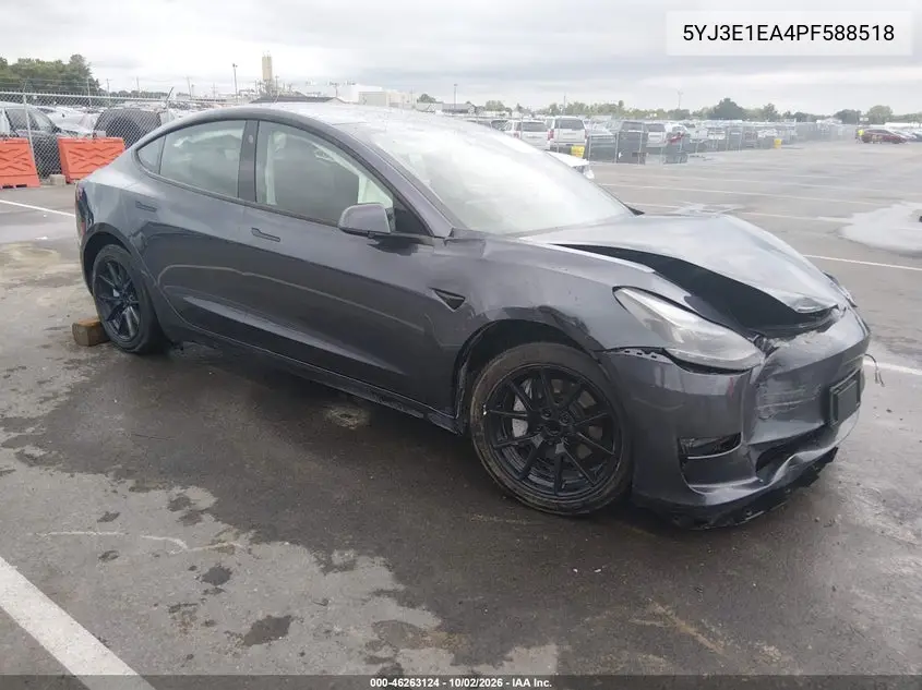 TESLA MODEL 3 2023, VIN 5YJ3E1EA4PF588518