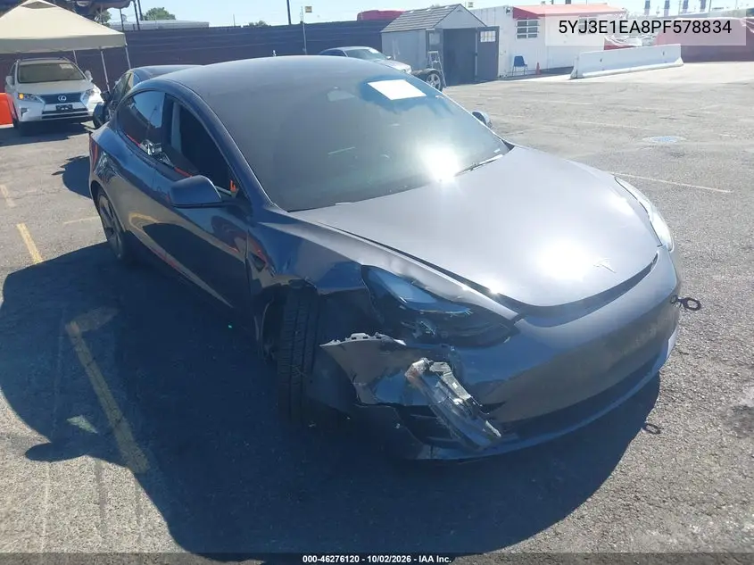 TESLA MODEL 3 2023, VIN 5YJ3E1EA8PF578834
