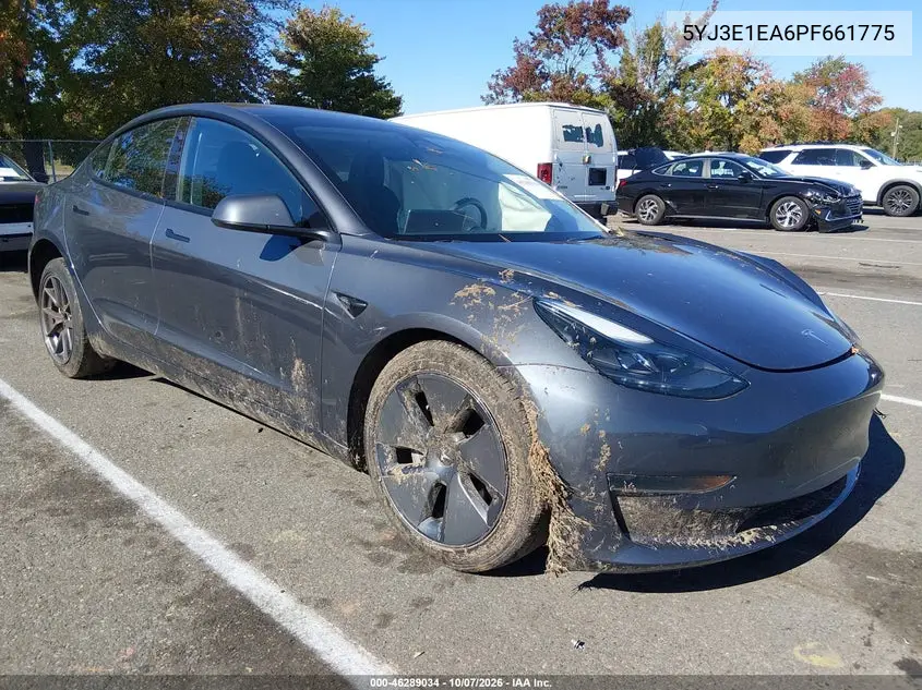 TESLA MODEL 3 2023, VIN 5YJ3E1EA6PF661775