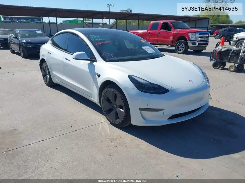 TESLA MODEL 3 2023, VIN 5YJ3E1EA5PF414635