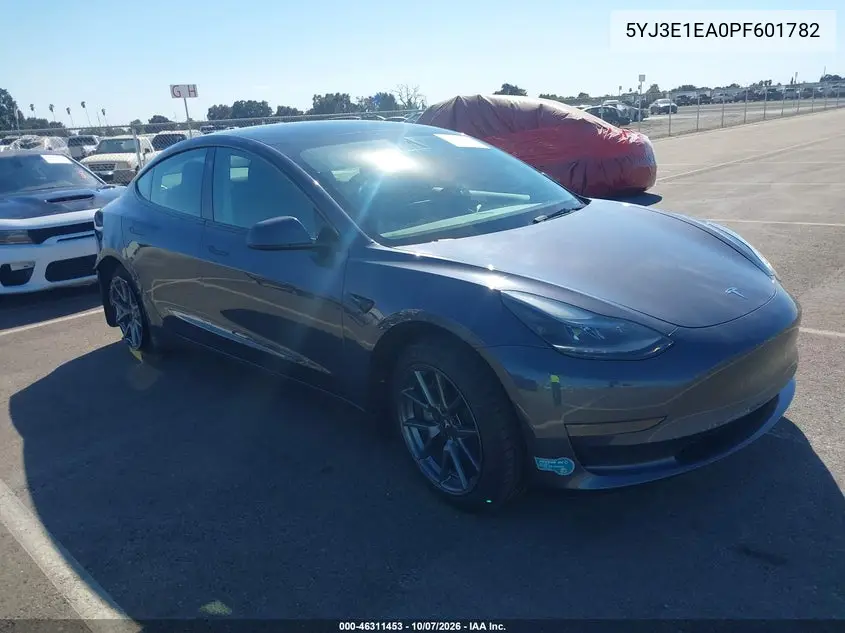 TESLA MODEL 3 2023, VIN 5YJ3E1EA0PF601782