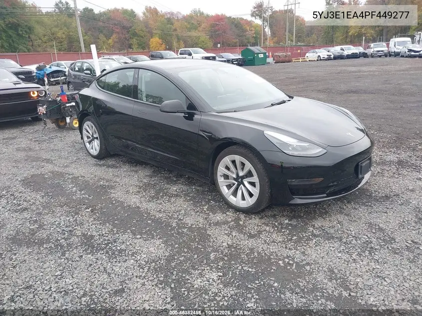 TESLA MODEL 3 2023, VIN 5YJ3E1EA4PF449277