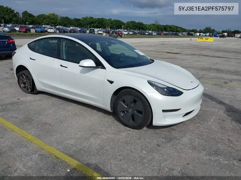 TESLA MODEL 3 2023, VIN 5YJ3E1EA2PF575797