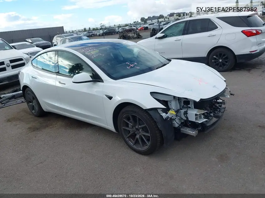 TESLA MODEL 3 2023, VIN 5YJ3E1EA2PF587982