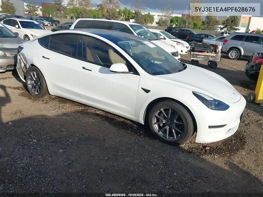 TESLA MODEL 3 2023, VIN 5YJ3E1EA4PF628676
