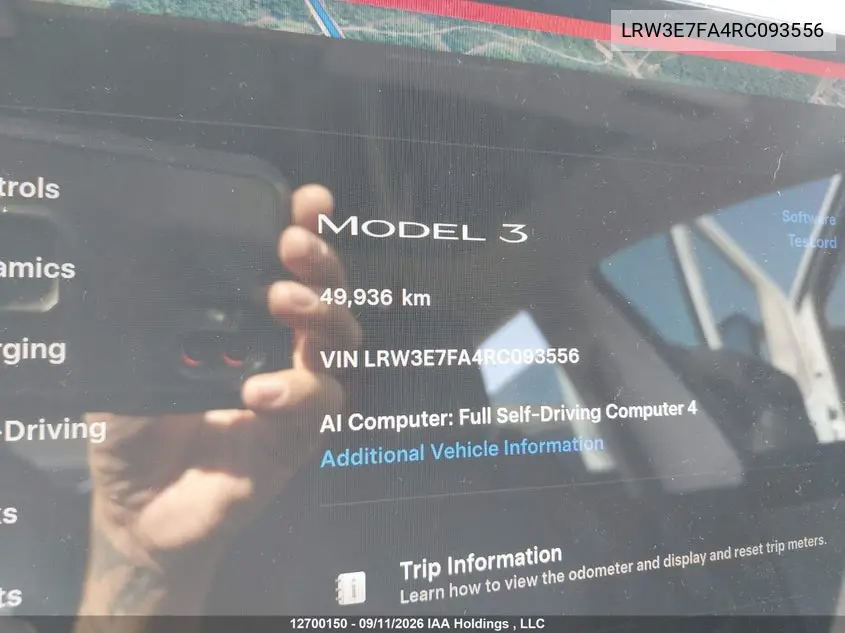 2024 TESLA MODEL 3 VIN LRW3E7FA4RC093556 — фото 16