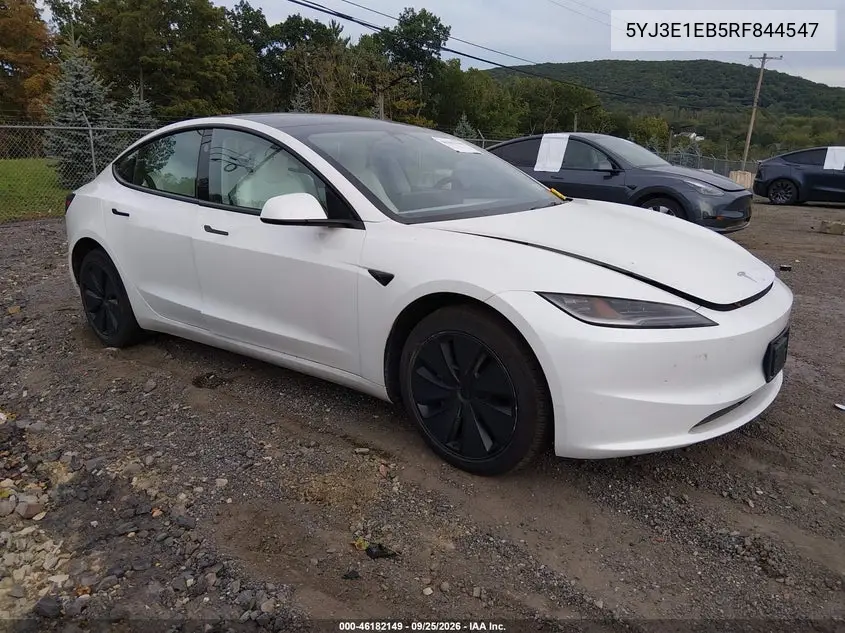 TESLA MODEL 3 2024, VIN 5YJ3E1EB5RF844547