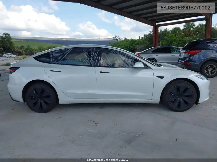 2024 TESLA MODEL 3 VIN 5YJ3E1EB9RF770002 — фото 11