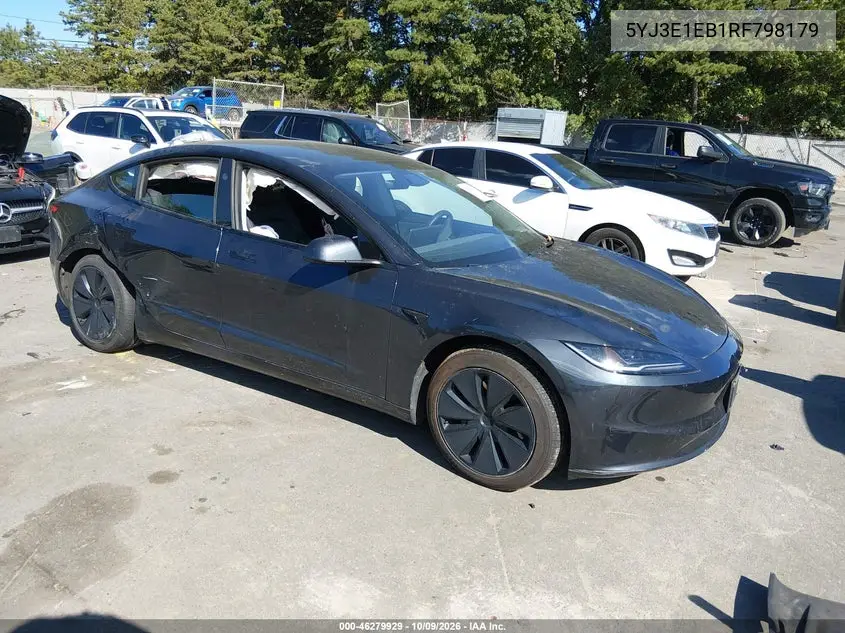 TESLA MODEL 3 2024, VIN 5YJ3E1EB1RF798179