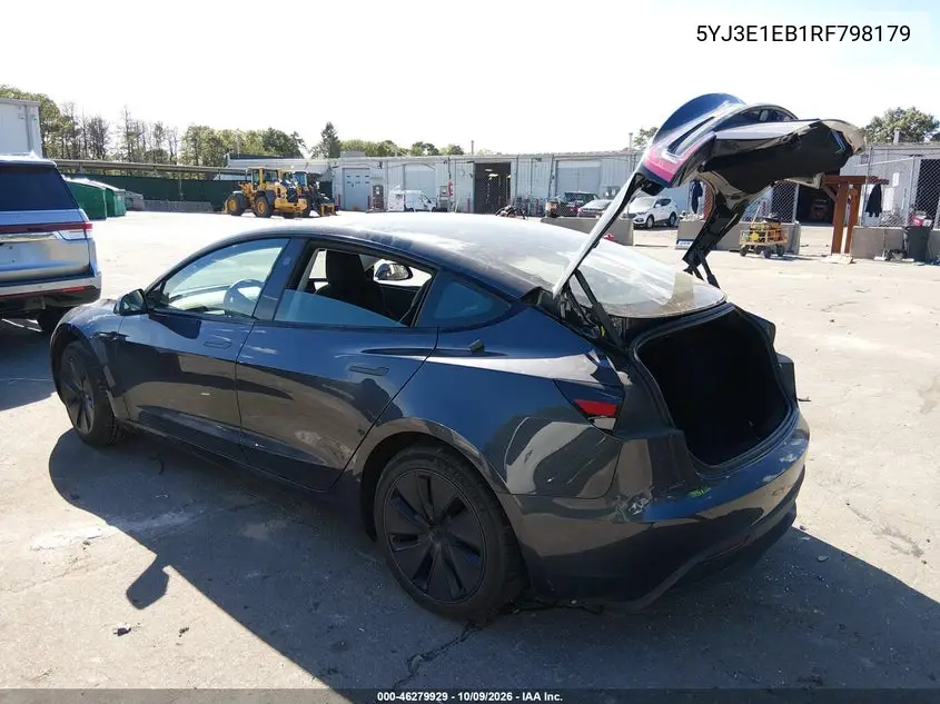 2024 TESLA MODEL 3 VIN 5YJ3E1EB1RF798179 — фото 3