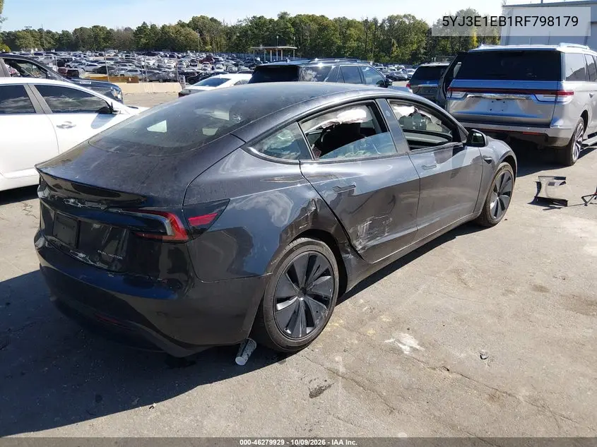 2024 TESLA MODEL 3 VIN 5YJ3E1EB1RF798179 — фото 4