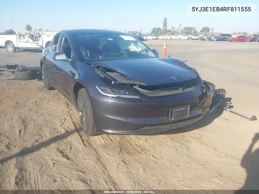 TESLA MODEL 3 2024, VIN 5YJ3E1EB4RF811555