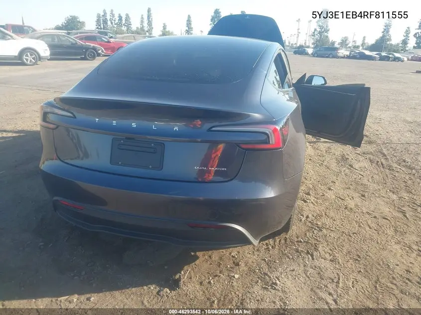 2024 TESLA MODEL 3 VIN 5YJ3E1EB4RF811555 — фото 4