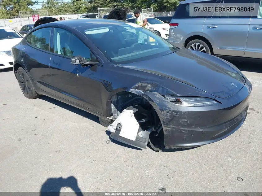 TESLA MODEL 3 2024, VIN 5YJ3E1EBXRF798049