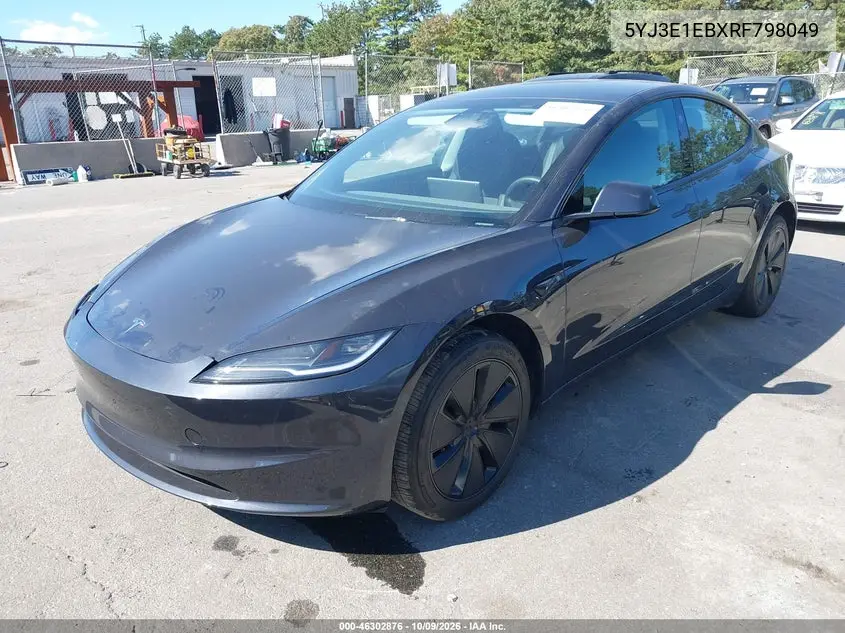 2024 TESLA MODEL 3 VIN 5YJ3E1EBXRF798049 — фото 2