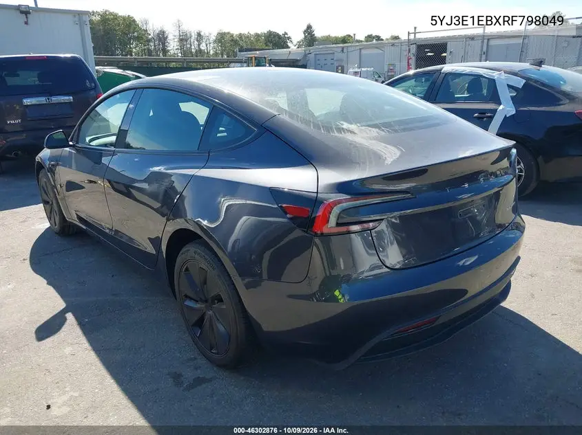 2024 TESLA MODEL 3 VIN 5YJ3E1EBXRF798049 — фото 3