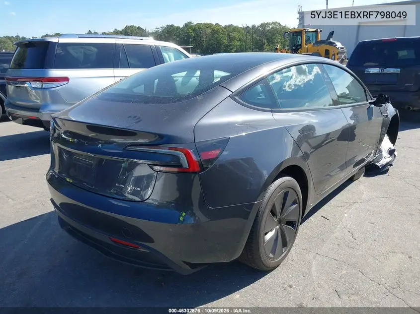 2024 TESLA MODEL 3 VIN 5YJ3E1EBXRF798049 — фото 4