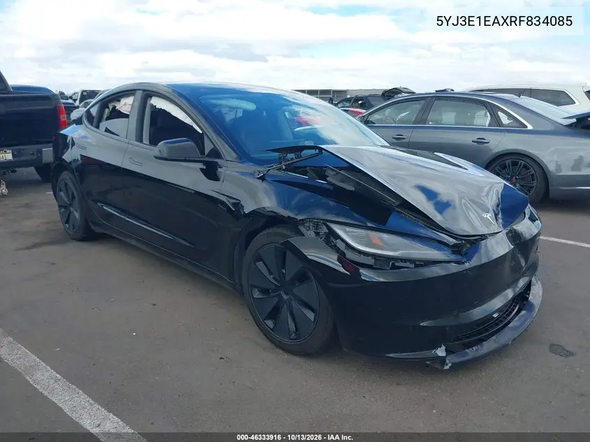 TESLA MODEL 3 2024, VIN 5YJ3E1EAXRF834085