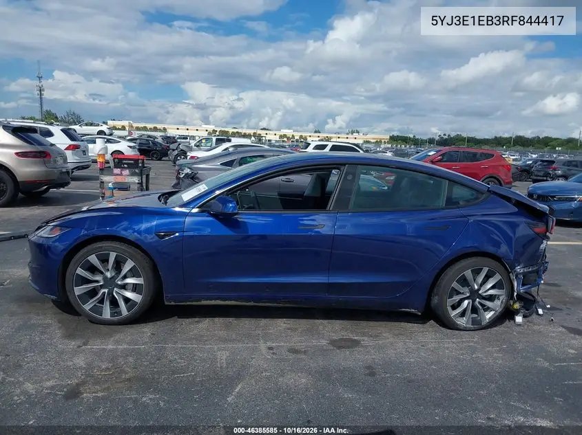 2024 TESLA MODEL 3 VIN 5YJ3E1EB3RF844417 — фото 13