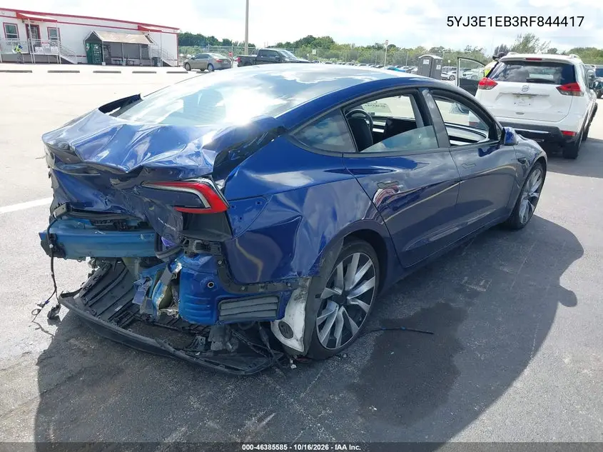 2024 TESLA MODEL 3 VIN 5YJ3E1EB3RF844417 — фото 4
