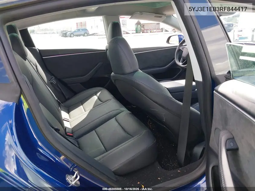 2024 TESLA MODEL 3 VIN 5YJ3E1EB3RF844417 — фото 8