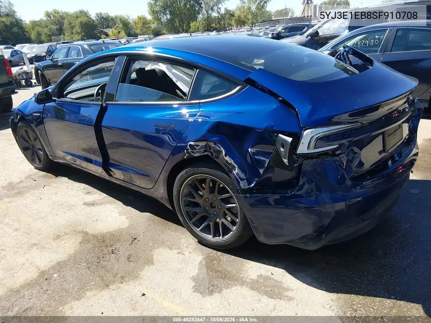 2025 TESLA MODEL 3 VIN 5YJ3E1EB8SF910708 — фото 3