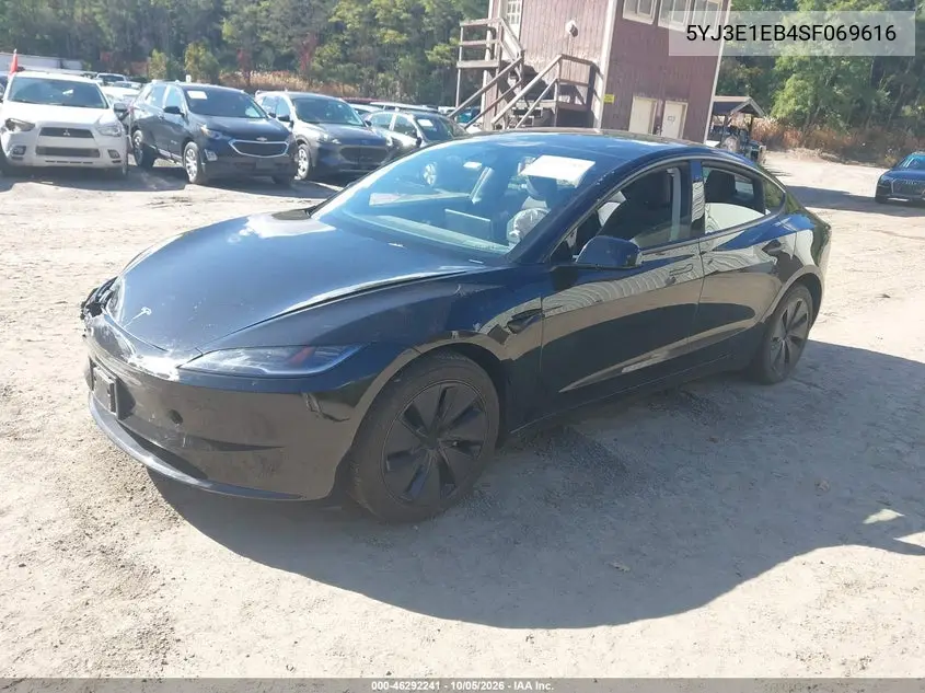 2025 TESLA MODEL 3 VIN 5YJ3E1EB4SF069616 — фото 2