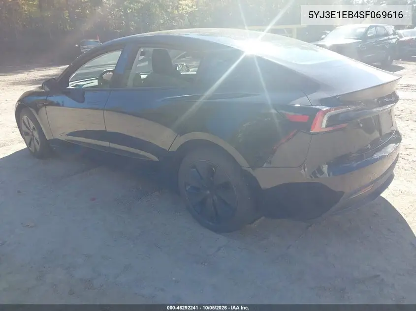 2025 TESLA MODEL 3 VIN 5YJ3E1EB4SF069616 — фото 3
