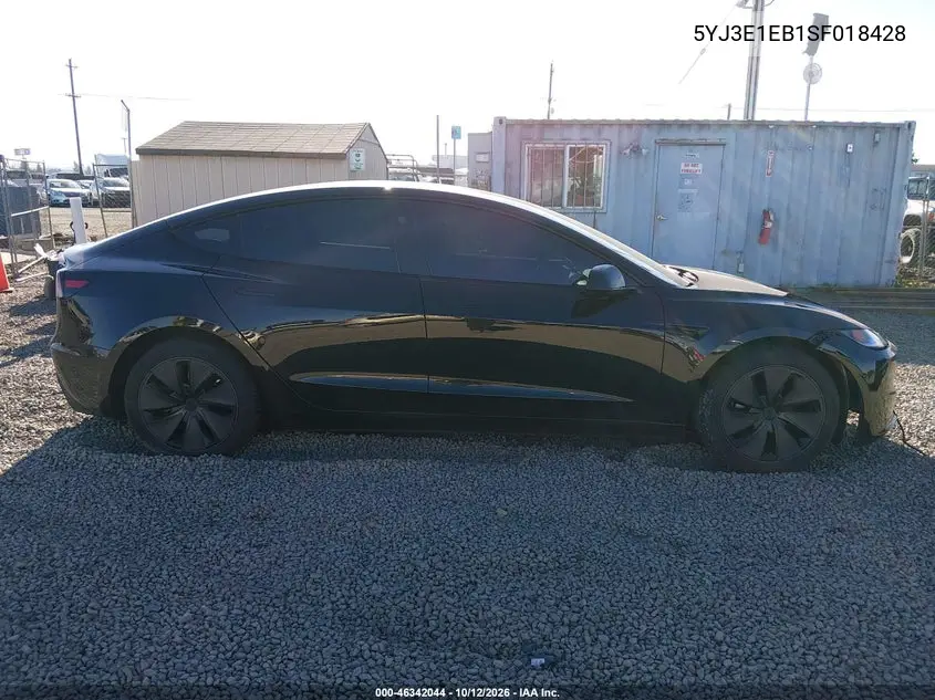 2025 TESLA MODEL 3 VIN 5YJ3E1EB1SF018428 — фото 12