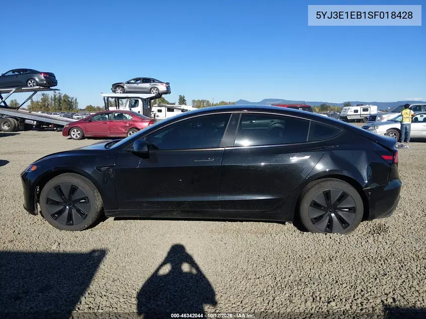 2025 TESLA MODEL 3 VIN 5YJ3E1EB1SF018428 — фото 13