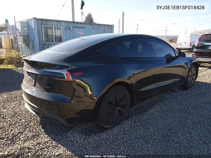 2025 TESLA MODEL 3 VIN 5YJ3E1EB1SF018428 — фото 4