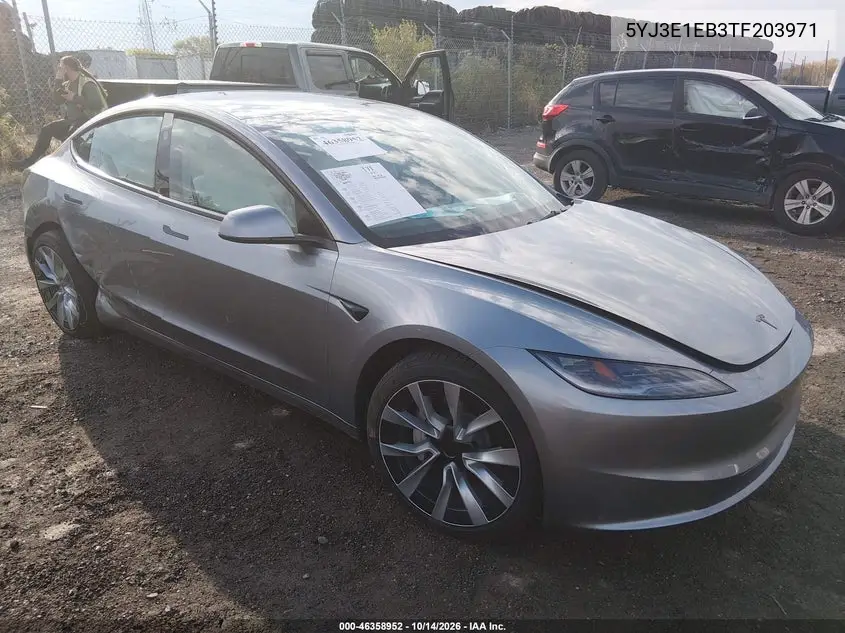 TESLA MODEL 3 2026, VIN 5YJ3E1EB3TF203971