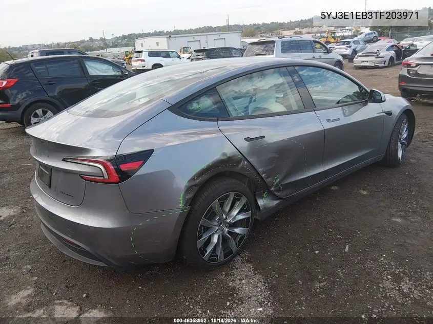 2026 TESLA MODEL 3 VIN 5YJ3E1EB3TF203971 — фото 4