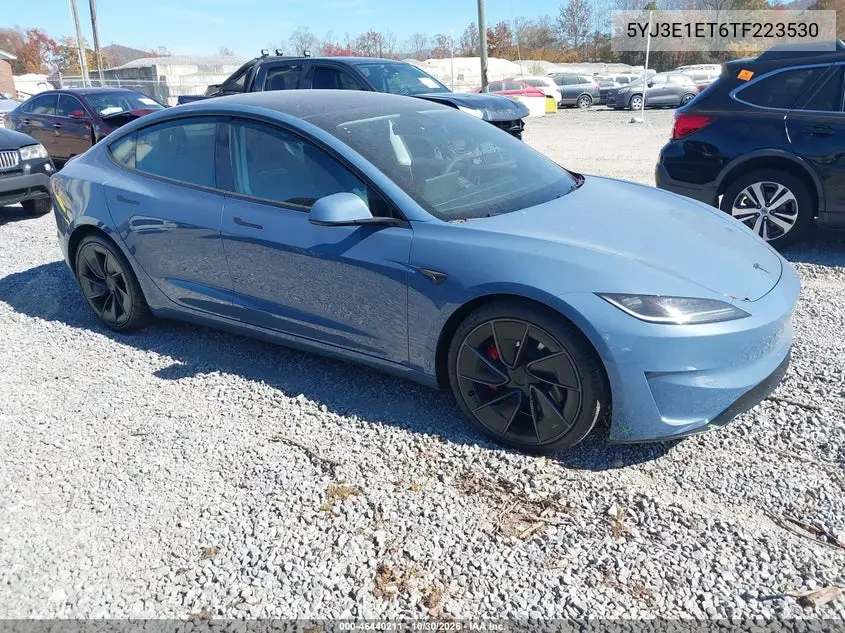 TESLA MODEL 3 2026, VIN 5YJ3E1ET6TF223530