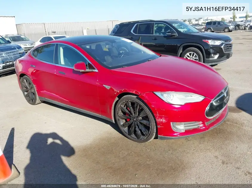 TESLA MODEL S 2014, VIN 5YJSA1H16EFP34417