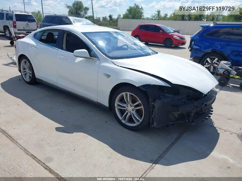TESLA MODEL S 2015, VIN 5YJSA1E29FF119729