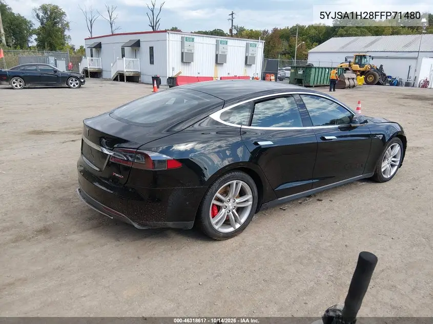 2015 TESLA MODEL S VIN 5YJSA1H28FFP71480 — фото 4