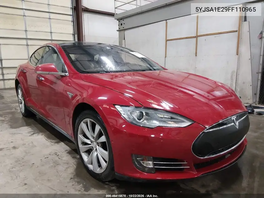 TESLA MODEL S 2015, VIN 5YJSA1E29FF110965