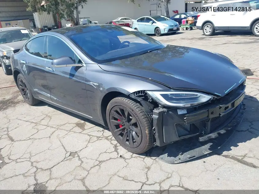 TESLA MODEL S 2016, VIN 5YJSA1E43GF142815