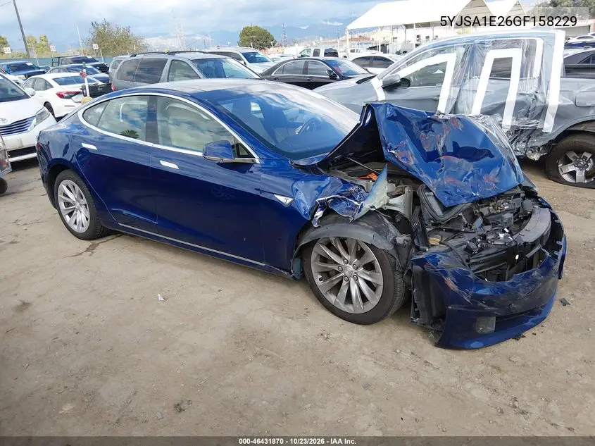 TESLA MODEL S 2016, VIN 5YJSA1E26GF158229