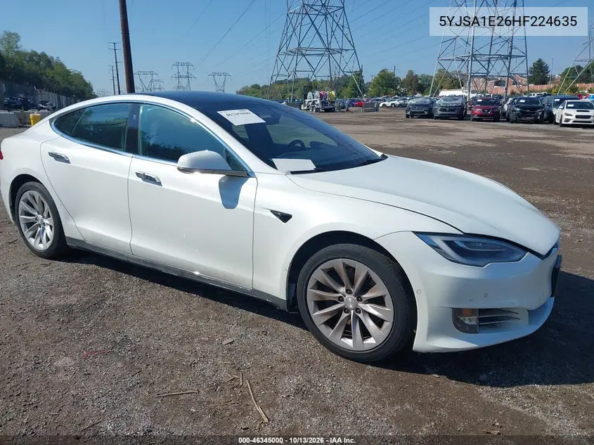 TESLA MODEL S 2017, VIN 5YJSA1E26HF224635