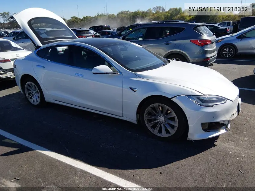 TESLA MODEL S 2017, VIN 5YJSA1E19HF218352